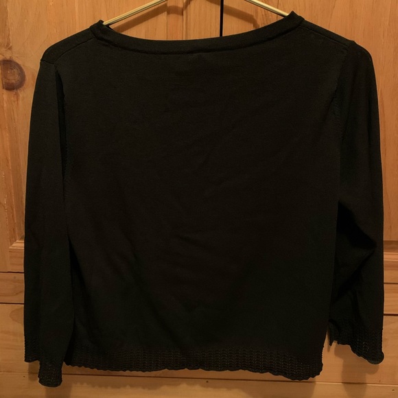 Eileen Fisher Light Viscose Boxy Knit Detail Top L - Picture 8 of 8